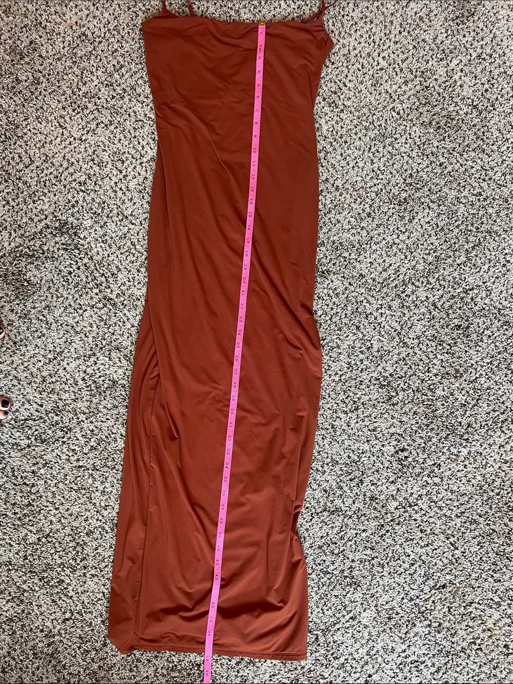 NWT Skims Fits Everybody Long Slip Dress in Bronze. Size Large - Picture 9 of 9